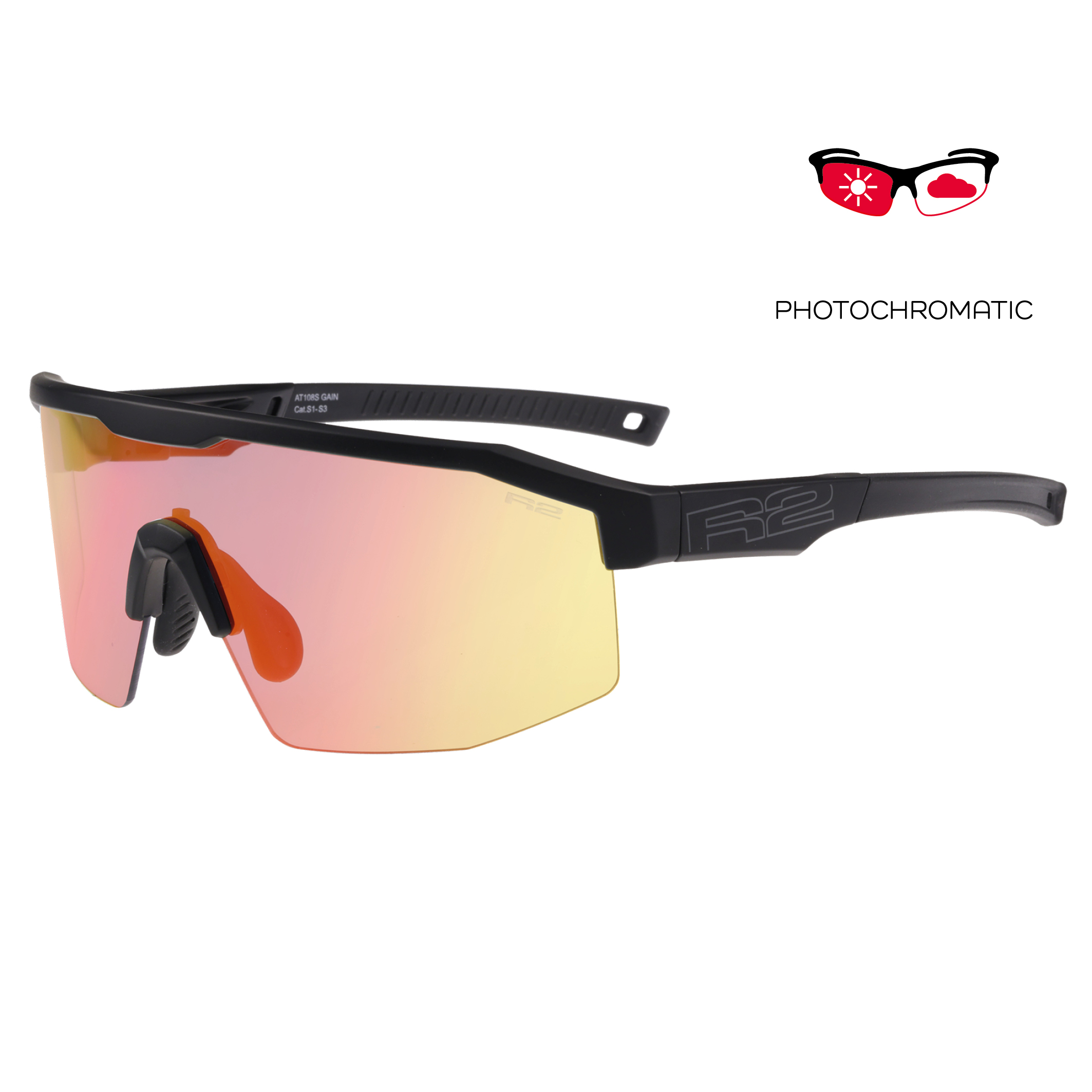 Photochromatic sports sunglasses  R2 GAIN AT108S